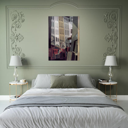 Rue du Singe Qui Pêche - 1921 - Charles Demuth Brushed Aluminum Print - 70x100 cm / 28x40 inches | Charles Demuth Aluminum Print | Charles Demuth Prints