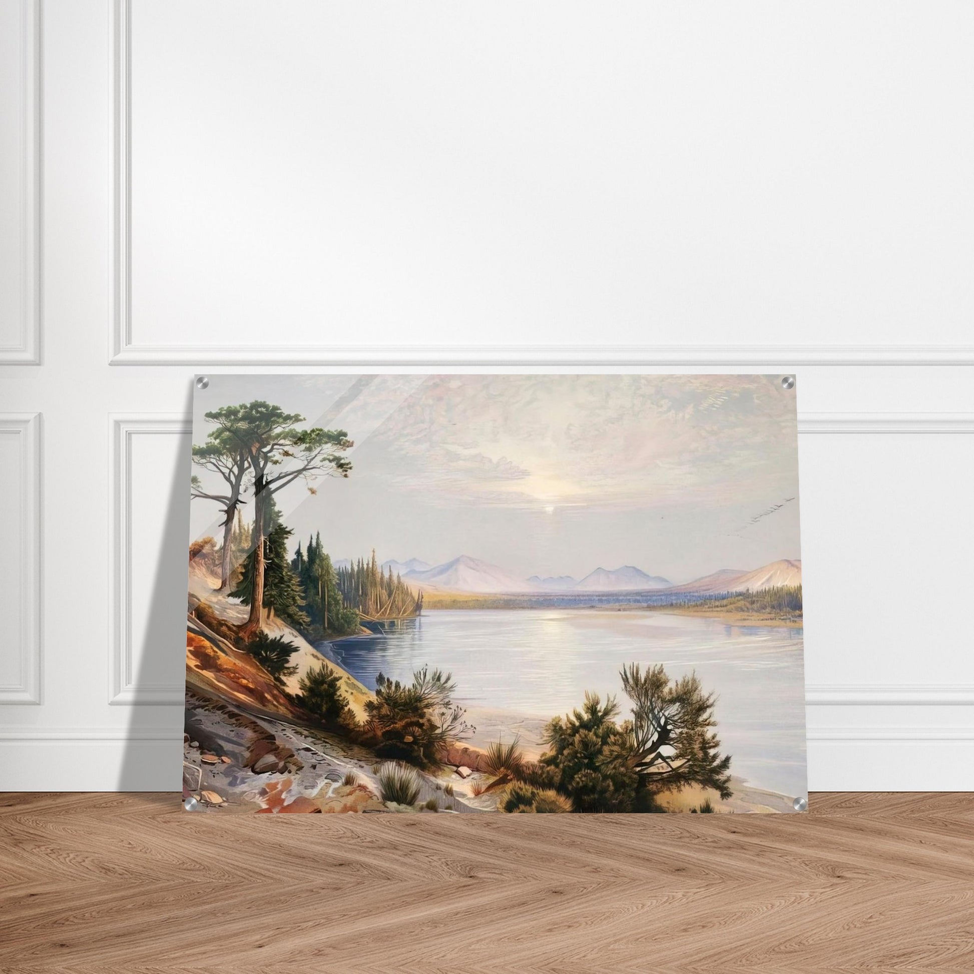 Head of Yellowstone River - Thomas Moran Acrylic Print - 70x100 cm / 28x40″ inches | Thomas Moran Wall Art | Thomas Moran Prints