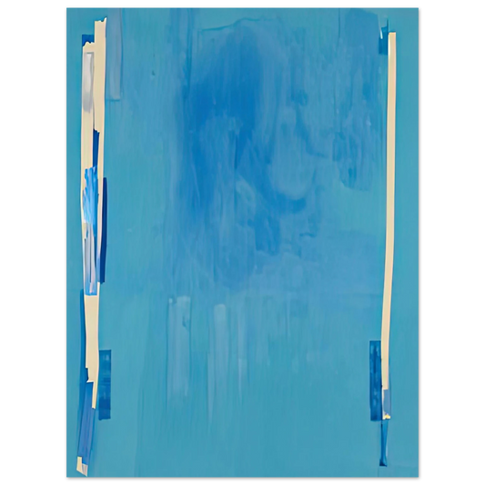 Helen Frankenthaler - Blue Bellows, 1976- Wall Art - 21x29.7 cm / 8x12" - Fine Art Poster - -