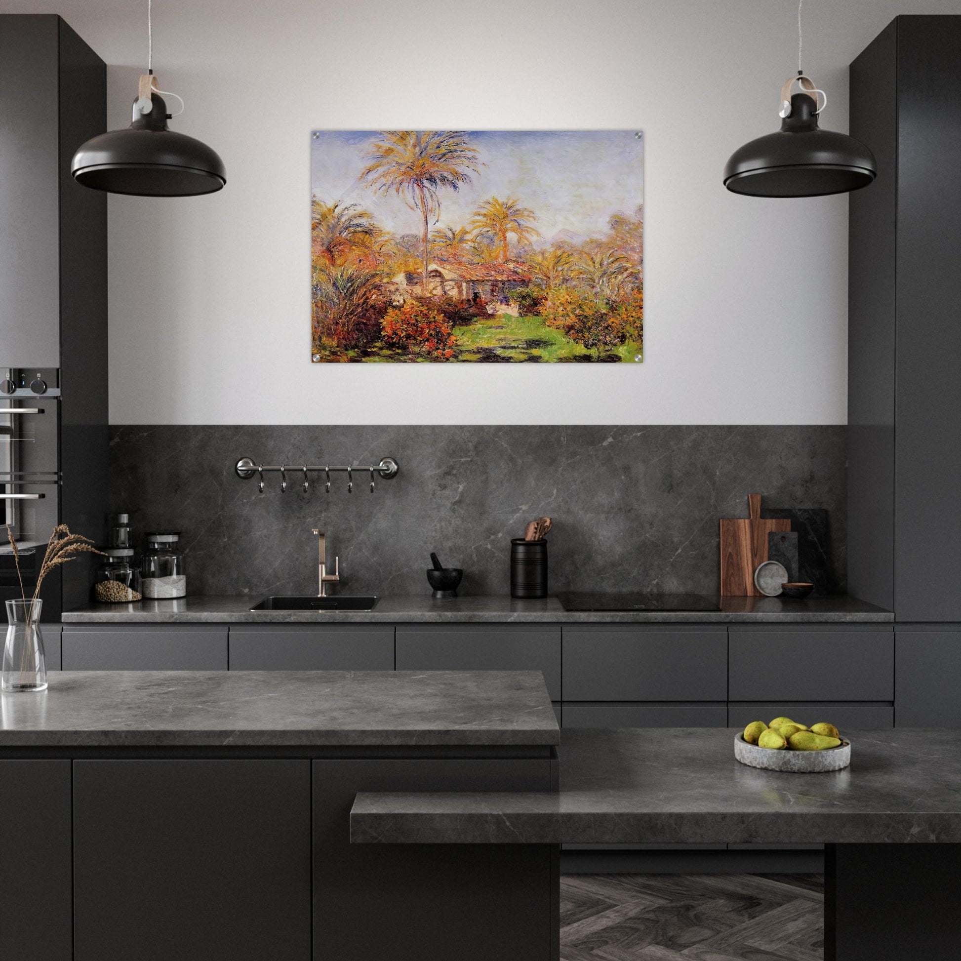 Small Country Farm in Bordighera - claude monet Acrylic Print - 70x100 cm / 28x40″ inches