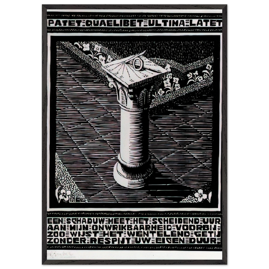 EMBLEMATA SUNDIAL - MC Escher Framed Art Print – Black Wooden Frame - Default Title - -Framed Art Print
