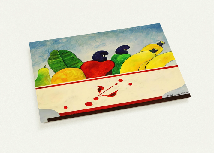Cesta Com Frutas - 1998 By Aldemir Martins Pack of 10 Post Cards | Aldemir Martins Post Cards | A6 (10.5 x 14.8 cm) - 4.1 x 5.8 inches