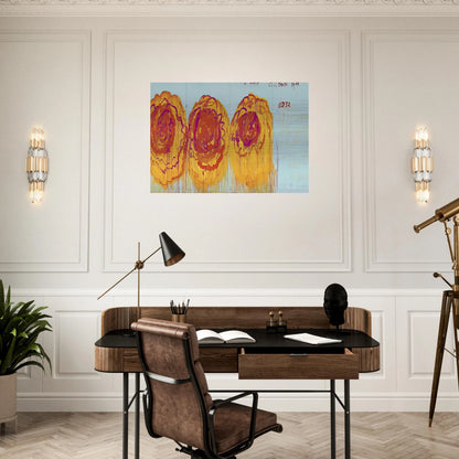 The Rose  I  - Cy Twombly Brushed Aluminum Print - 70x100 cm / 28x40 inches | Cy Twombly Aluminum Print | Cy Twombly Prints