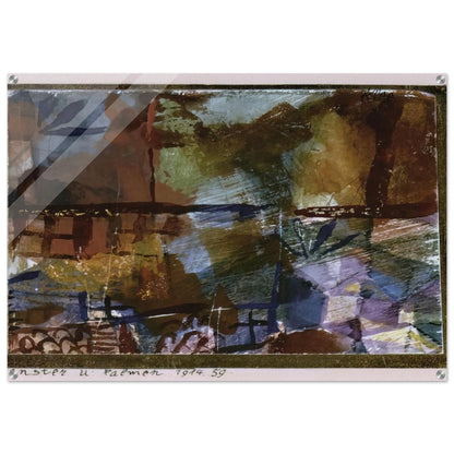 WINDOWS AND PALM TREES 1914 - Paul Klee Acrylic Print - 70x100 cm / 28x40″ inches | Paul Klee Wall Art | Paul Klee Prints