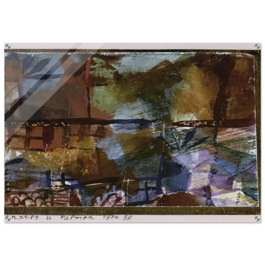 WINDOWS AND PALM TREES 1914 - Paul Klee Acrylic Print - 70x100 cm / 28x40″ inches | Paul Klee Wall Art | Paul Klee Prints