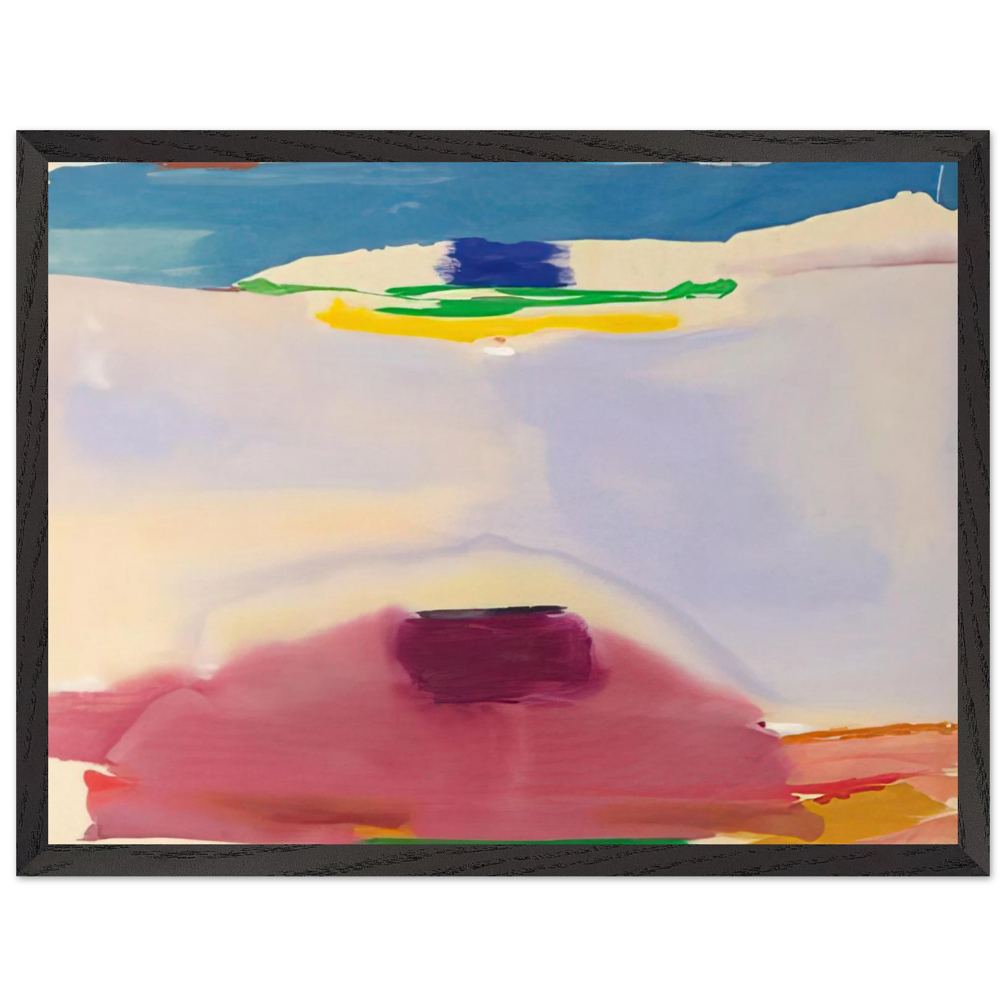 Helen Frankenthaler - Leveling - 1973 Wall art - 60x80 cm / 24x32 inches - Premium Wooden Framed Poster With Fine Art Paper - White frame