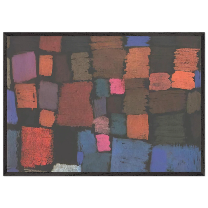 COMING TO BLOOM 1934 - Paul Klee 70x100 cm / 28x40 inches Framed Art Print – Black Wooden Frame