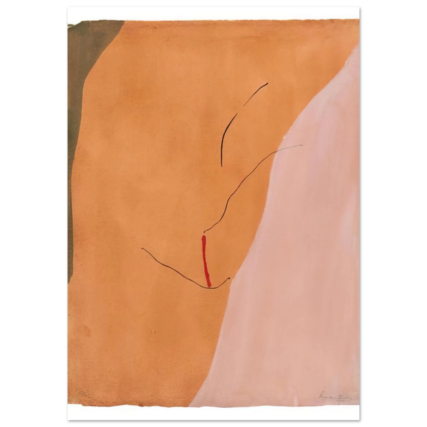 Helen Frankenthaler - Sanguine Mood - 1971 Wall art - 15x20 cm / 6x8 inches - Fine Art Poster - -