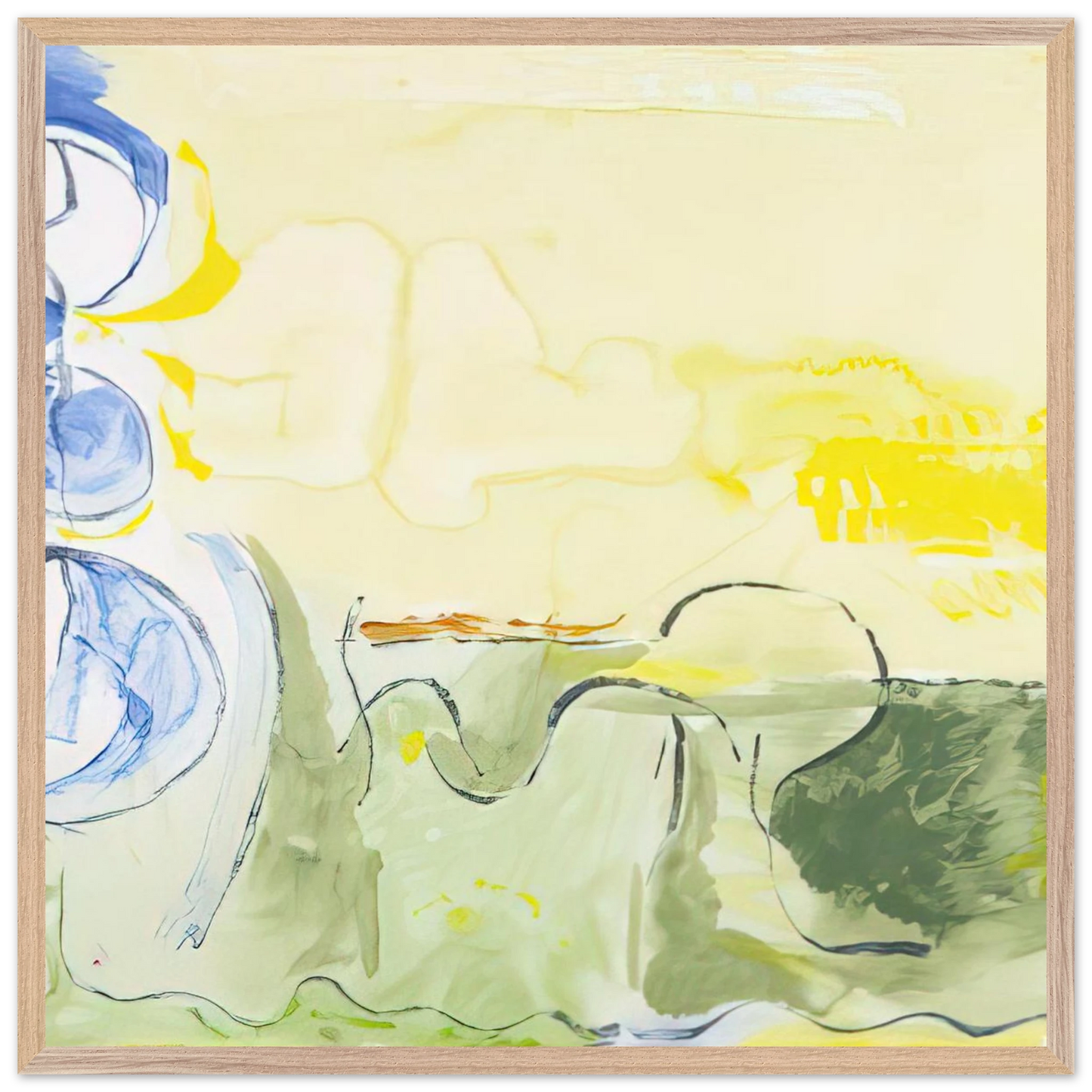 Helen Frankenthaler - Flotilla - 2006 Wall art - 30x40 cm / 12x16 inches - Premium Wooden Framed Poster With Fine Art Paper - White frame