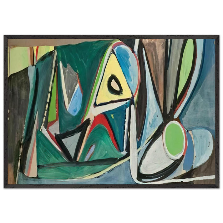 Montrouge - 1948 - Bram van Velde 70x100 cm / 28x40 inches Framed Art Print – Black Wooden Frame