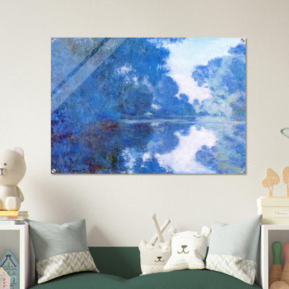 Morning on the Seine - claude monet Acrylic Print - 70x100 cm / 28x40″ inches | claude monet Wall Art | claude monet Prints