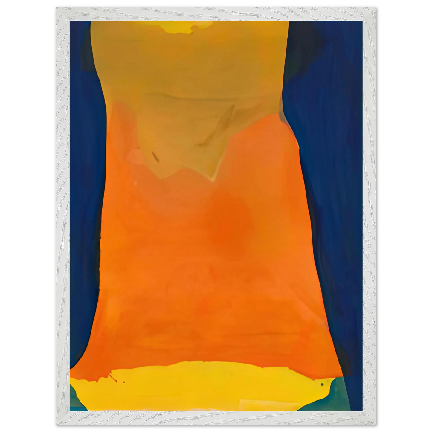 Helen Frankenthaler - Orange Mood, 1963-64- Wall Art - 21x29.7 cm / 8x12" - Premium Wooden Framed Poster With Fine Art Paper - Wood frame