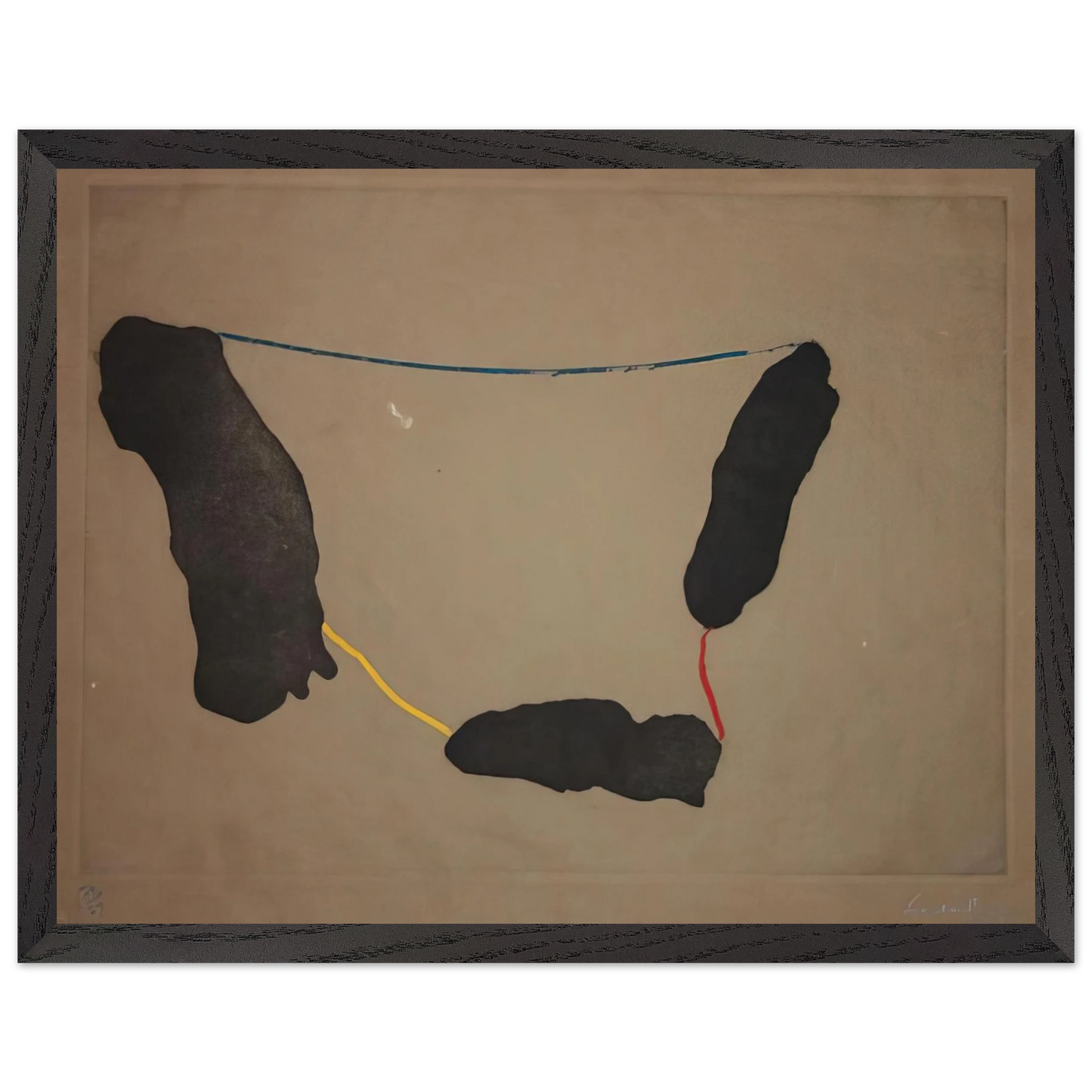 Helen Frankenthaler - Connected By Joy - 1973 Wall art - 30x45 cm / 12x18 inches - Premium Wooden Framed Poster With Fine Art Paper - Wood frame