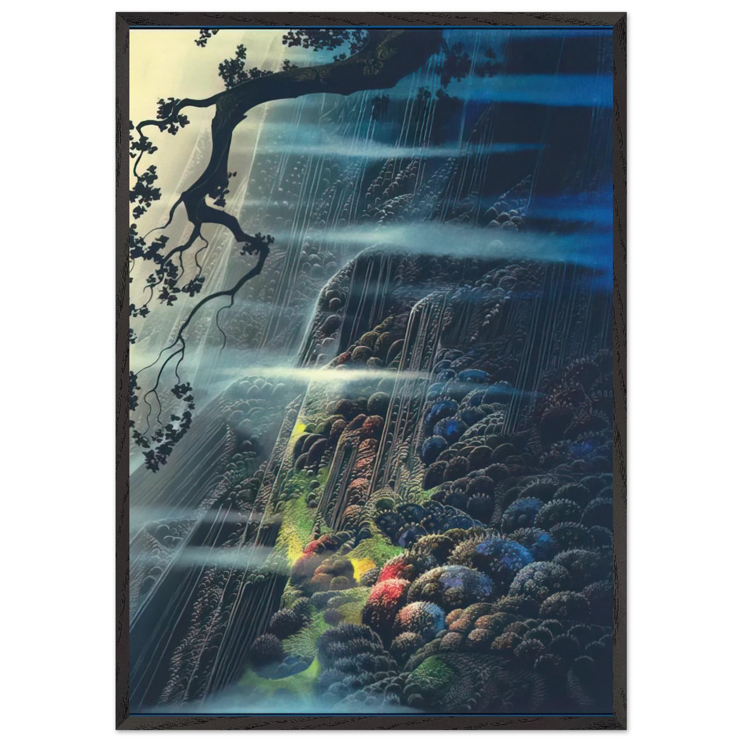 Evening Magic - Eyvind Earle Framed Art Print – Black Wooden Frame - Default Title - -Framed Art Print