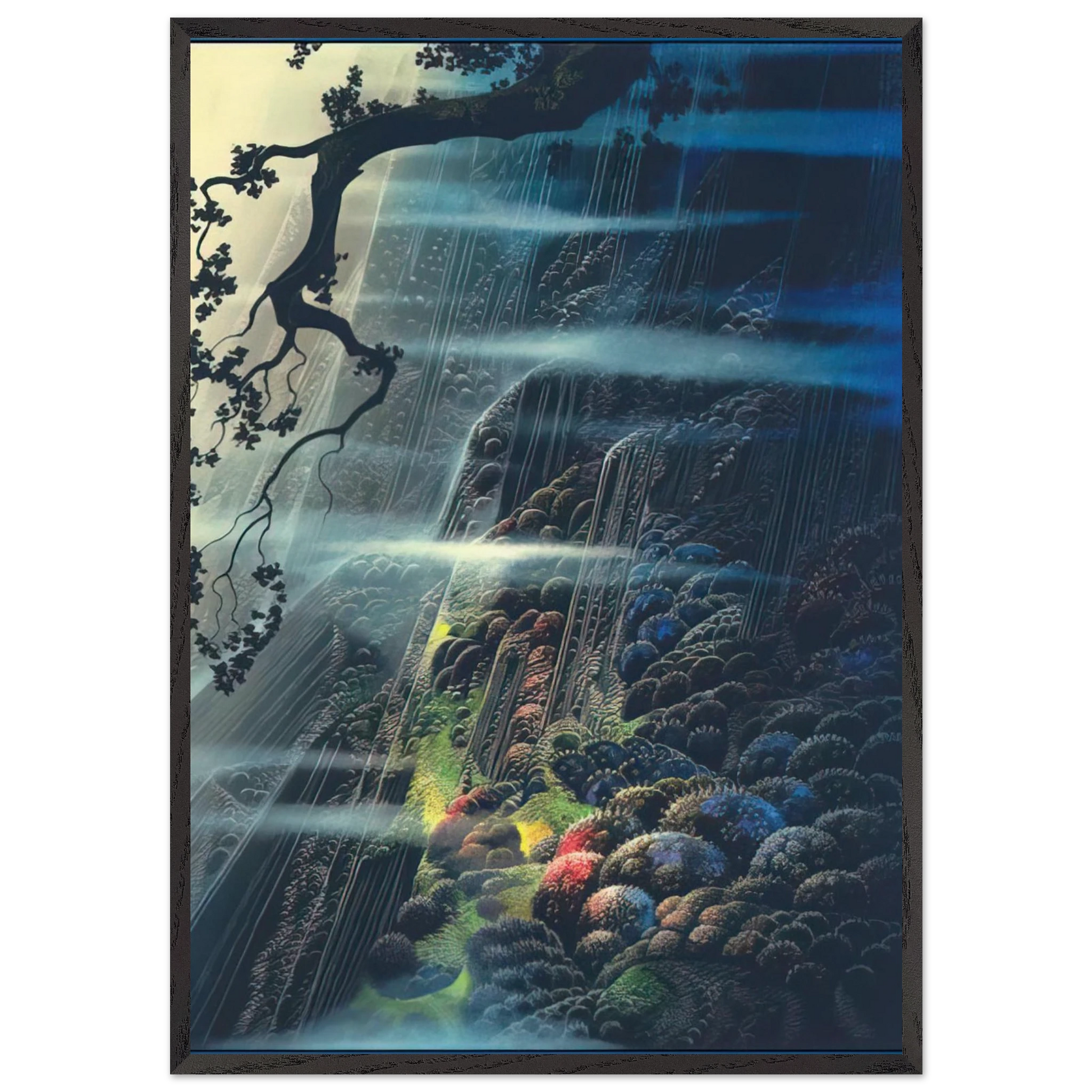 Evening Magic - Eyvind Earle Framed Art Print – Black Wooden Frame - Default Title - -Framed Art Print
