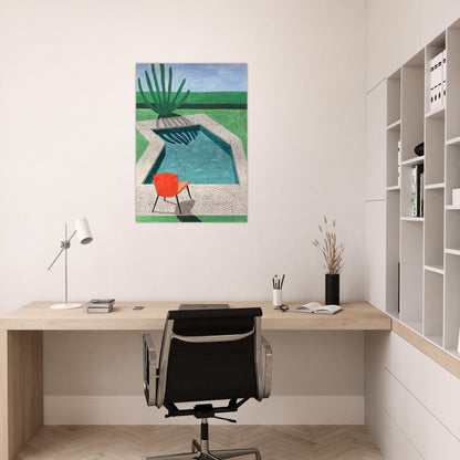 David Hockney - David Hockney Brushed Aluminum Print - 70x100 cm / 28x40 inches | David Hockney Aluminum Print | David Hockney Prints