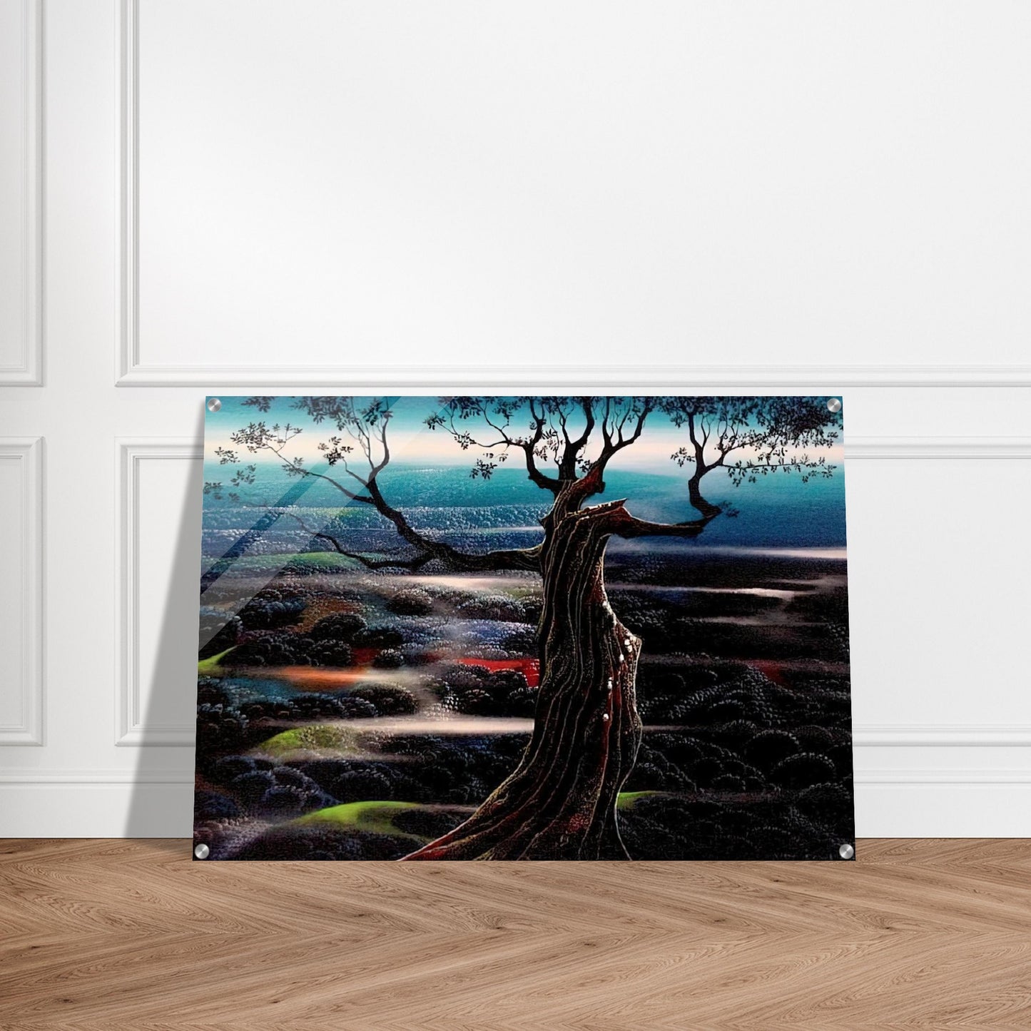 Wild Valley - Eyvind Earle Acrylic Print - 70x100 cm / 28x40″ inches | Eyvind Earle Wall Art | Eyvind Earle Prints