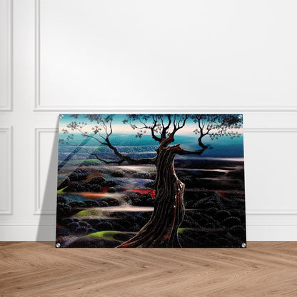 Wild Valley - Eyvind Earle Acrylic Print - 70x100 cm / 28x40″ inches | Eyvind Earle Wall Art | Eyvind Earle Prints