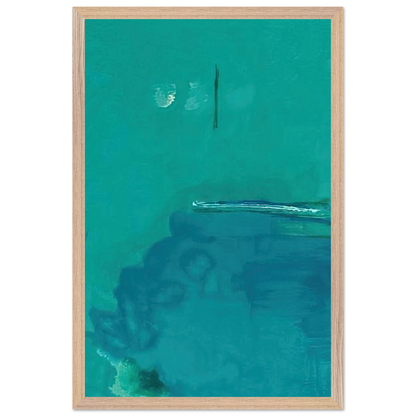 Helen Frankenthaler - Contentment Island - 2004 Wall art - 70x100 cm / 28x40 inches - Premium Wooden Framed Poster With Fine Art Paper - Wood frame