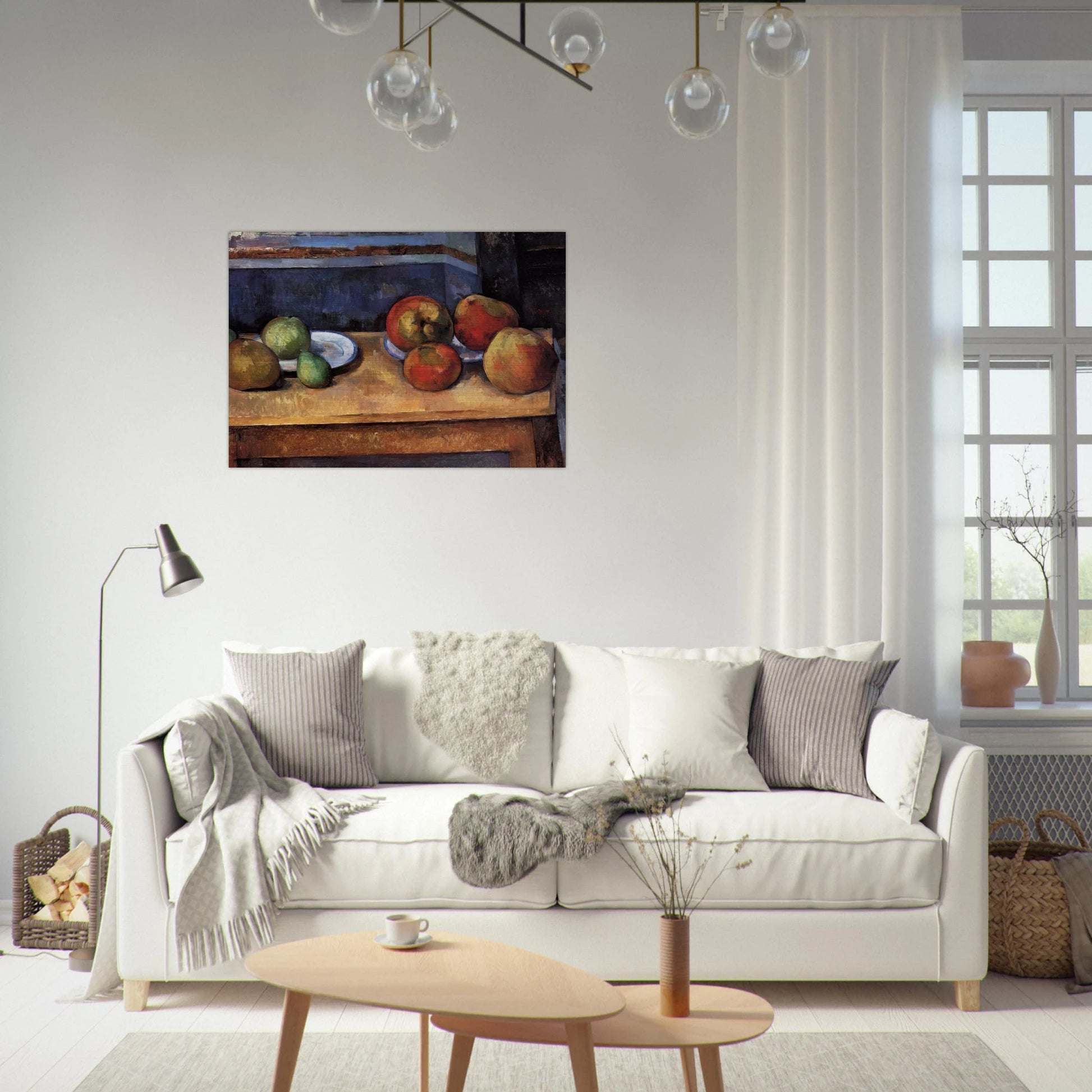 Still Life Apples and Pears - Paul Cézanne Brushed Aluminum Print - 70x100 cm / 28x40 inches | Paul Cézanne Aluminum Print | Paul Cézanne Prints