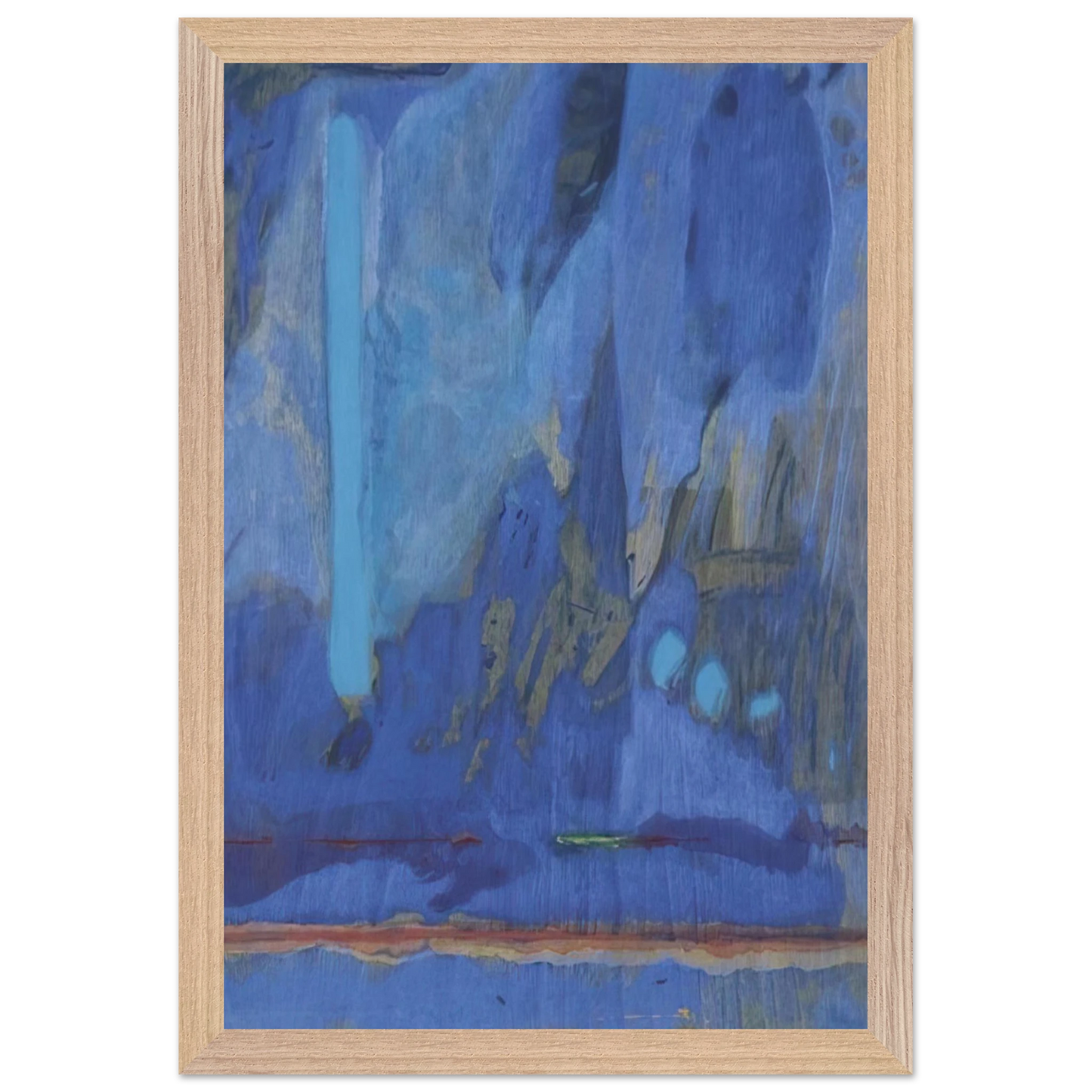 Helen Frankenthaler - Tales of Genji III - 1998 Wall art - A1 (59.4 x 84.1  cm) - Premium Wooden Framed Poster With Fine Art Paper - Black frame
