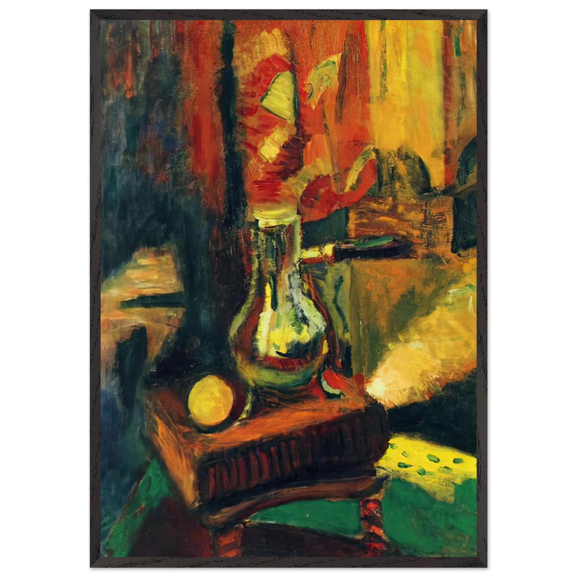 STILL LIFE WITH CHOCOLATE POT 1900 - Henri Matisse Framed Art Print – Black Wooden Frame - Default Title - -Framed Art Print
