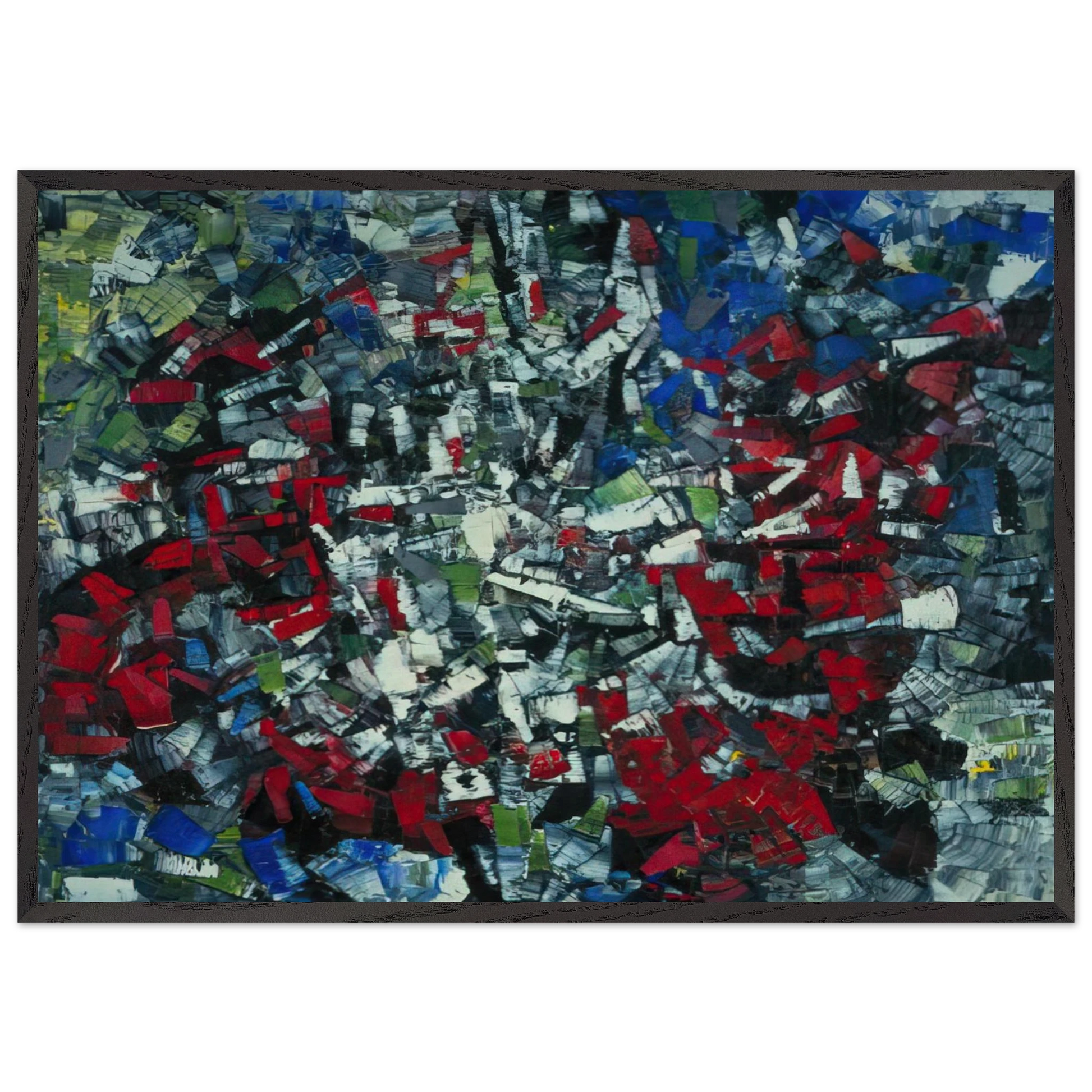 The Wheel II - Jean-Paul Riopelle Framed Art Print – Black Wooden Frame - Default Title - -Framed Art Print