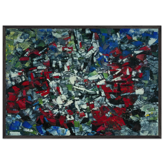 The Wheel II - Jean-Paul Riopelle Framed Art Print – Black Wooden Frame - Default Title - -Framed Art Print