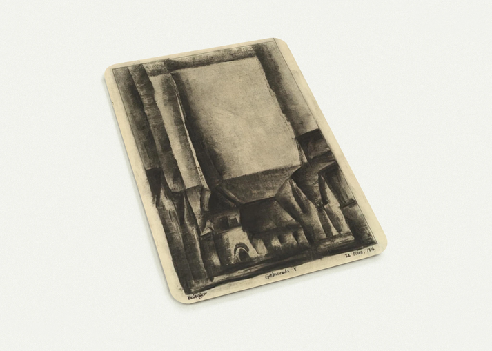 GELMERODA V 1916 By Lyonel Feininger Pack of 10 Post Cards | Lyonel Feininger Post Cards | A6 (10.5 x 14.8 cm) - 4.1 x 5.8 inches