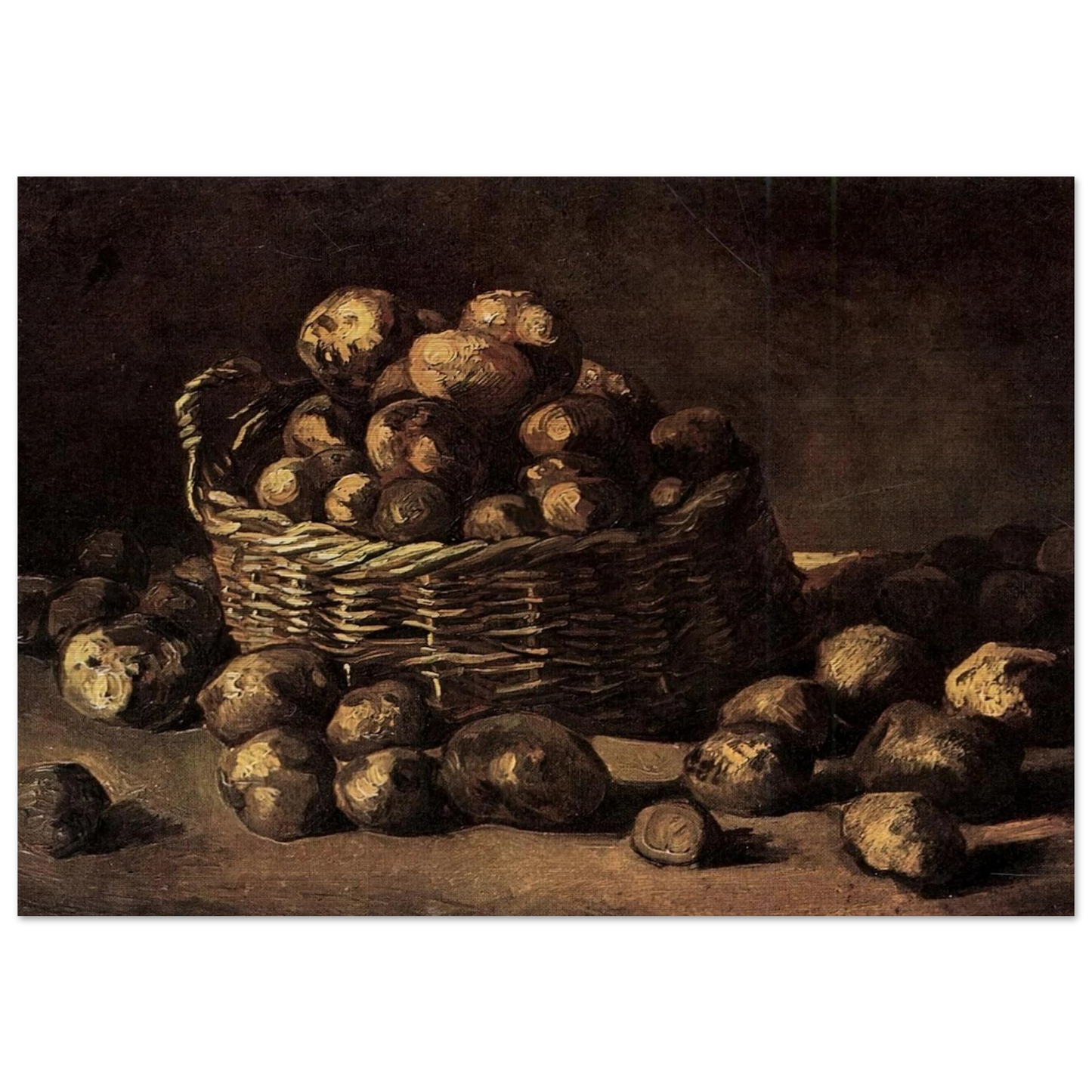 Basket of Potatoes - Vincent van Gogh Brushed Aluminum Print - 70x100 cm / 28x40 inches | Vincent van Gogh Aluminum Print | Vincent van Gogh Prints