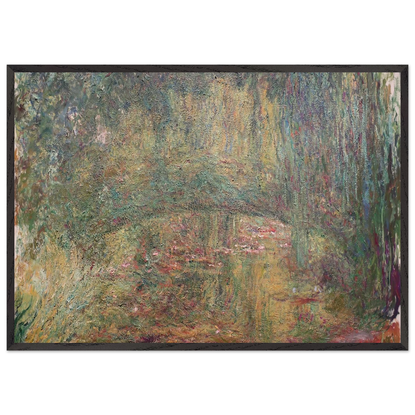 The Japanese Bridge - claude monet Framed Art Print – Black Wooden Frame - Default Title - -Framed Art Print