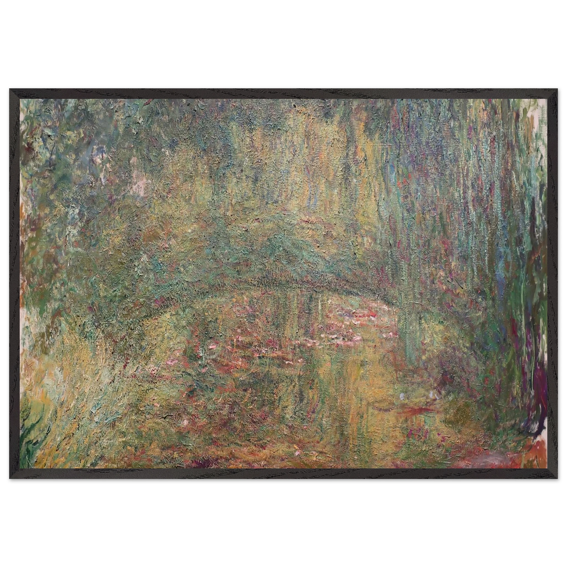 The Japanese Bridge - claude monet Framed Art Print – Black Wooden Frame - Default Title - -Framed Art Print