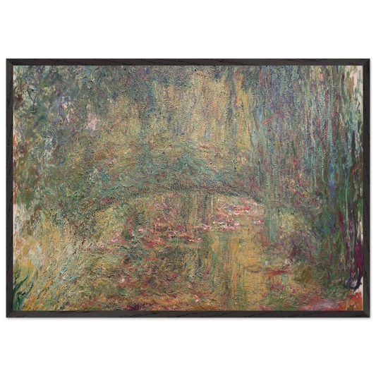The Japanese Bridge - claude monet Framed Art Print – Black Wooden Frame - Default Title - -Framed Art Print