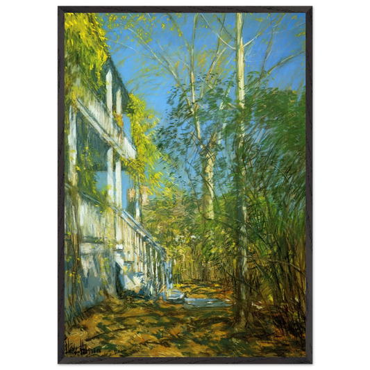 Summer at Cos Cob - Childe Hassam Framed Art Print – Black Wooden Frame - Default Title - -Framed Art Print