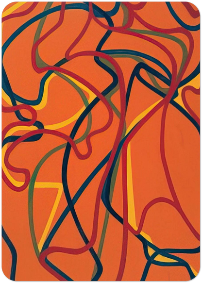 6 Red Rock 1 - 2002 By Brice Marden Pack of 10 Post Cards | Brice Marden Post Cards | A6 (10.5 x 14.8 cm) - 4.1 x 5.8 inches