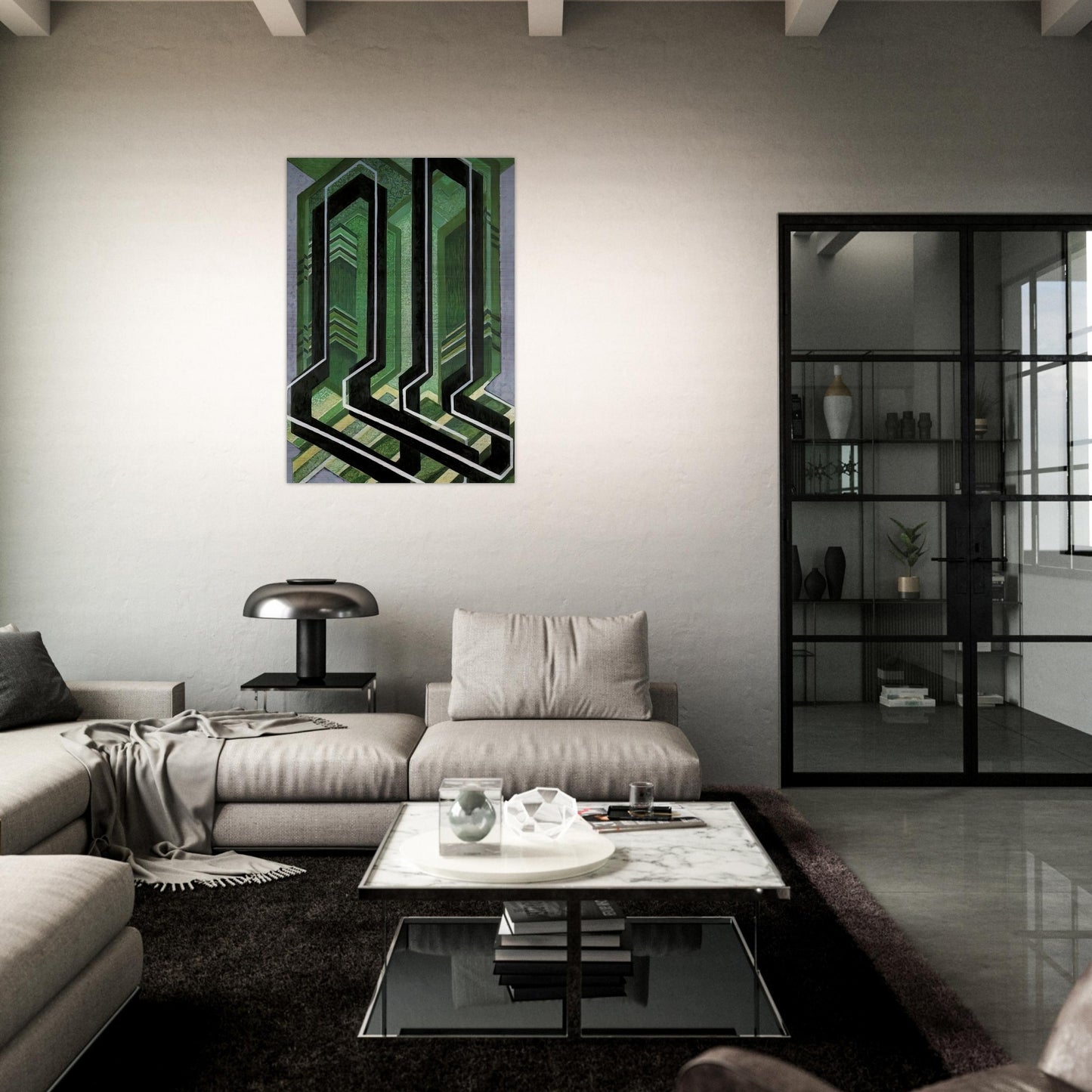 Diagonal Planes - Frantisek Kupka Brushed Aluminum Print - 70x100 cm / 28x40 inches | Frantisek Kupka Aluminum Print | Frantisek Kupka Prints