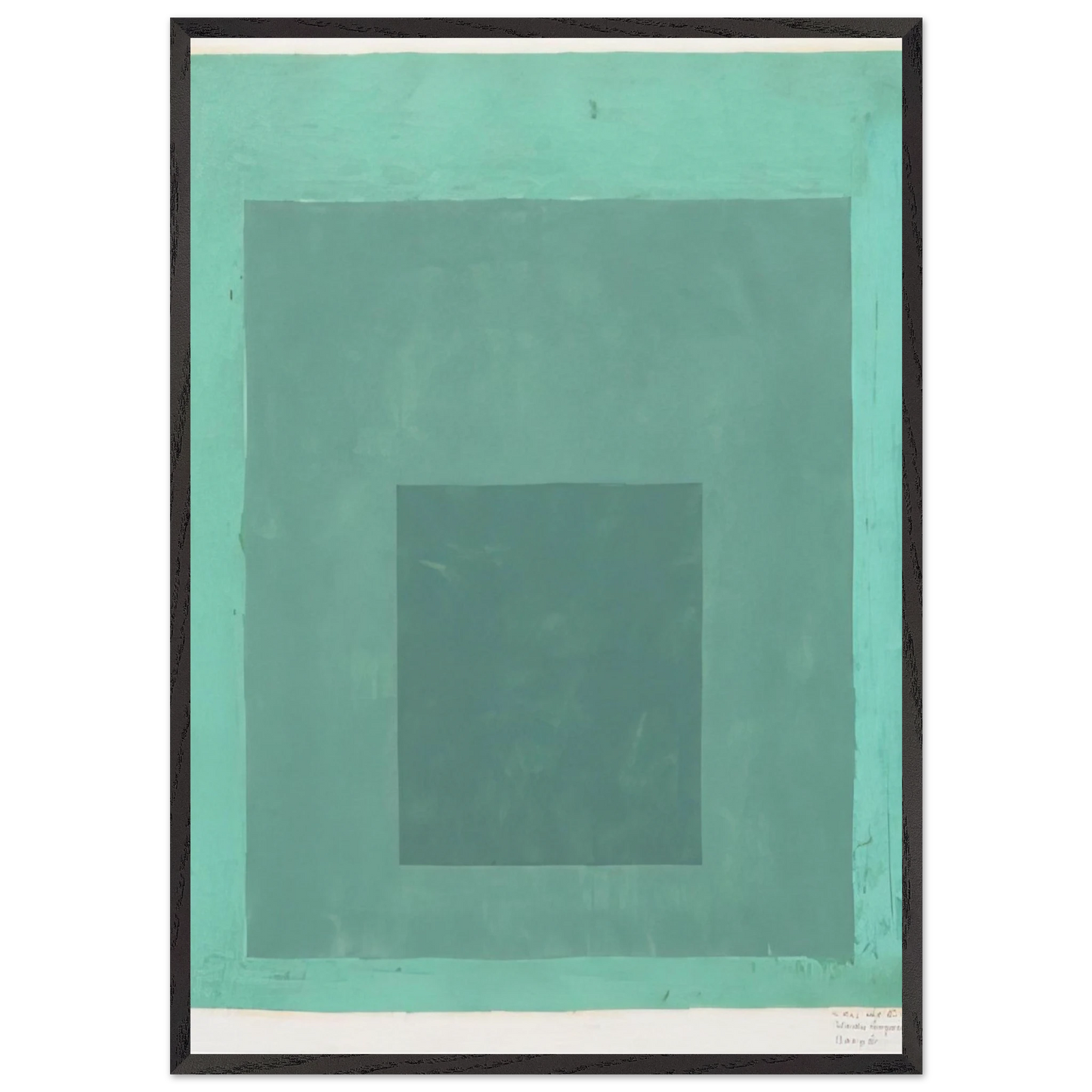 STUDY FOR HOMAGE TO THE SQUARE 1 - Josef Albers Framed Art Print – Black Wooden Frame - Default Title - -Framed Art Print