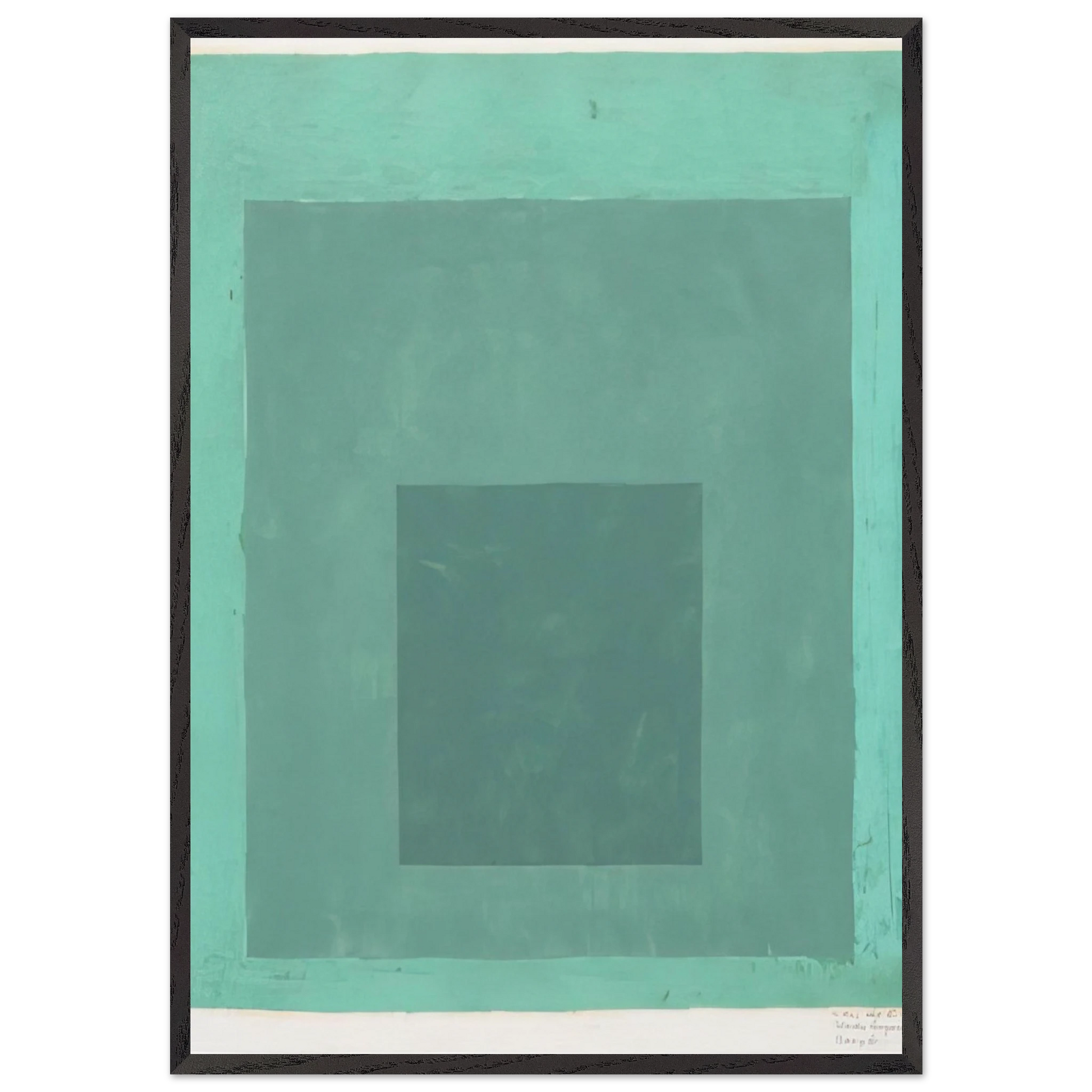 STUDY FOR HOMAGE TO THE SQUARE 1 - Josef Albers Framed Art Print – Black Wooden Frame - Default Title - -Framed Art Print