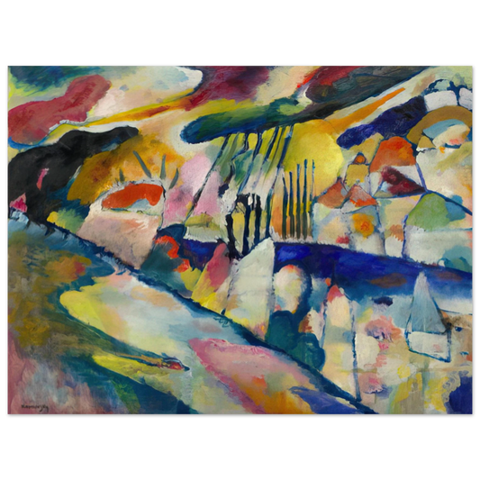 Wassily Kandinsky - LANDSCAPE WITH RAIN 1913 Fine Art Poster - Default Title