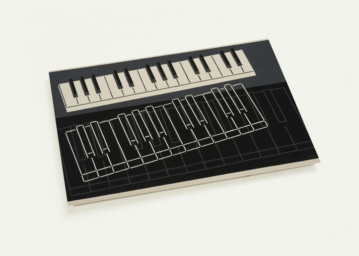 PIANO KEYS 1932 By Josef Albers Pack of 10 Post Cards | Josef Albers Post Cards | A6 (10.5 x 14.8 cm) - 4.1 x 5.8 inches