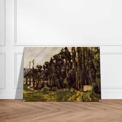 Poplars - Paul Cézanne Acrylic Print - 70x100 cm / 28x40″ inches | Paul Cézanne Wall Art | Paul Cézanne Prints