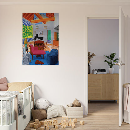 David Hockney - David Hockney Brushed Aluminum Print - 70x100 cm / 28x40 inches | David Hockney Aluminum Print | David Hockney Prints