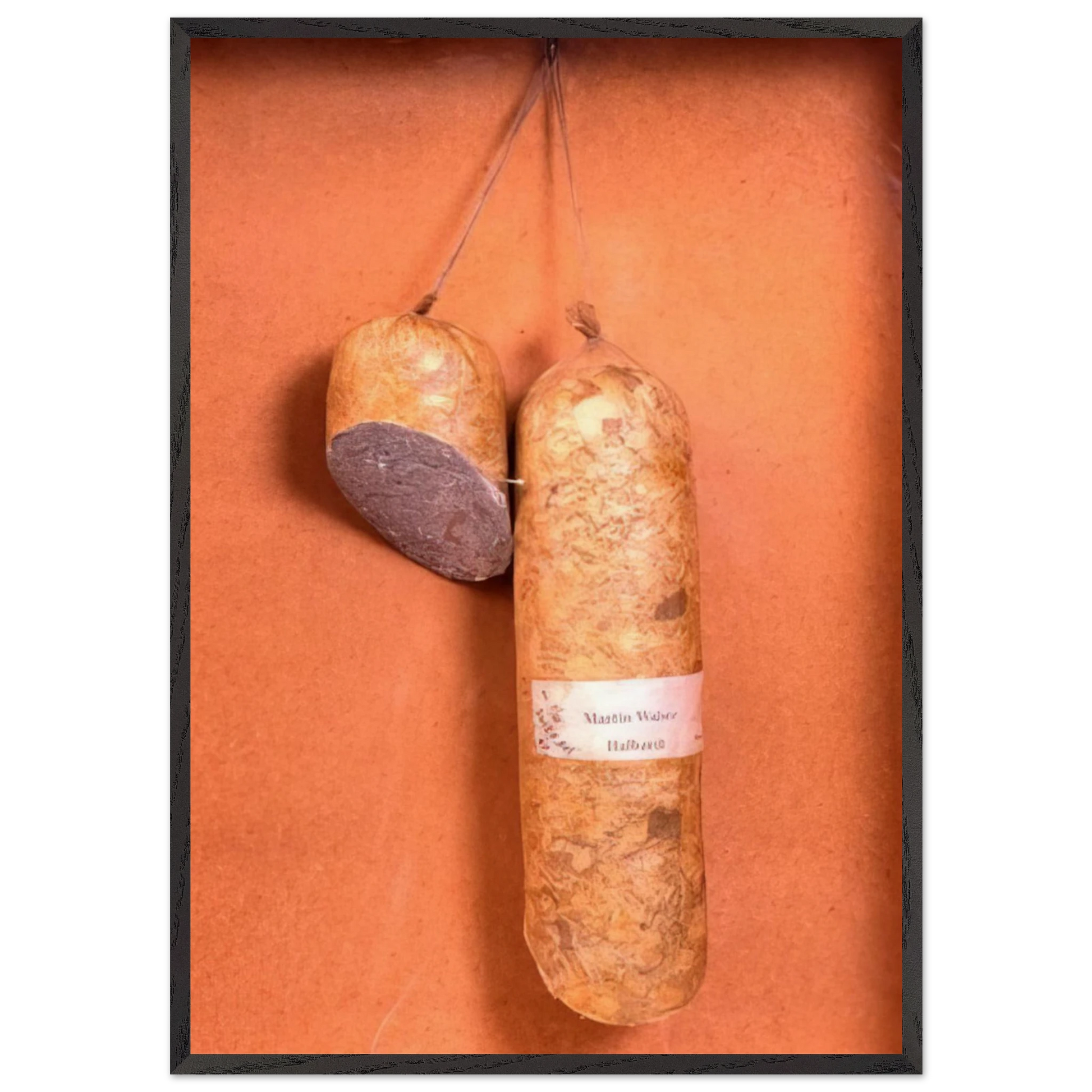 Literature Sausage - 1974 - Dieter Roth 70x100 cm / 28x40 inches Framed Art Print – Black Wooden Frame
