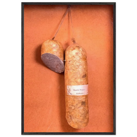 Literature Sausage - 1974 - Dieter Roth Framed Art Print – Black Wooden Frame - Default Title - -Framed Art Print