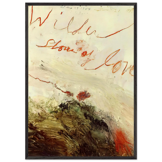 Wilder Shores of Love - Cy Twombly Framed Art Print – Black Wooden Frame - Default Title - -Framed Art Print