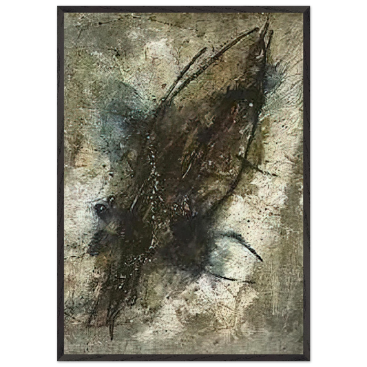 Aile de Papillon - Tachisme - Wols Framed Art Print – Black Wooden Frame - Default Title - -Framed Art Print