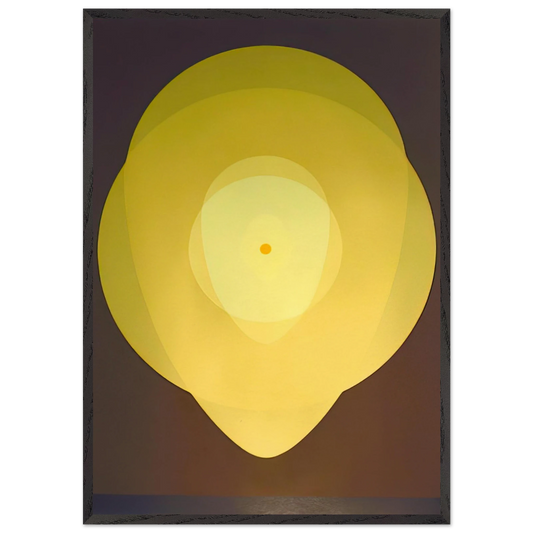 Yellow Mandala - 1970 - Clarence Holbrook Carter Framed Art Print – Black Wooden Frame - Default Title - -Framed Art Print