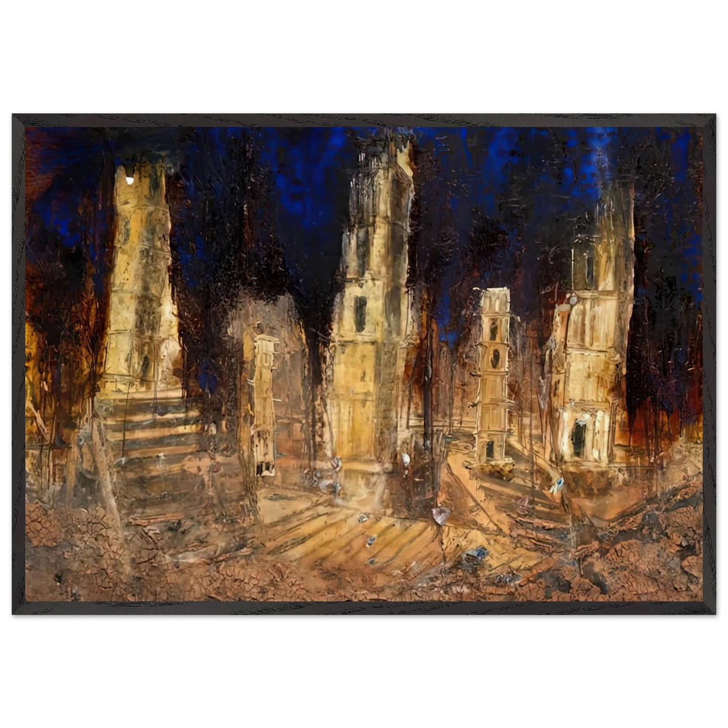 WALHALLA 2016 - Anselm Kiefer Framed Art Print – Black Wooden Frame - Default Title - -Framed Art Print