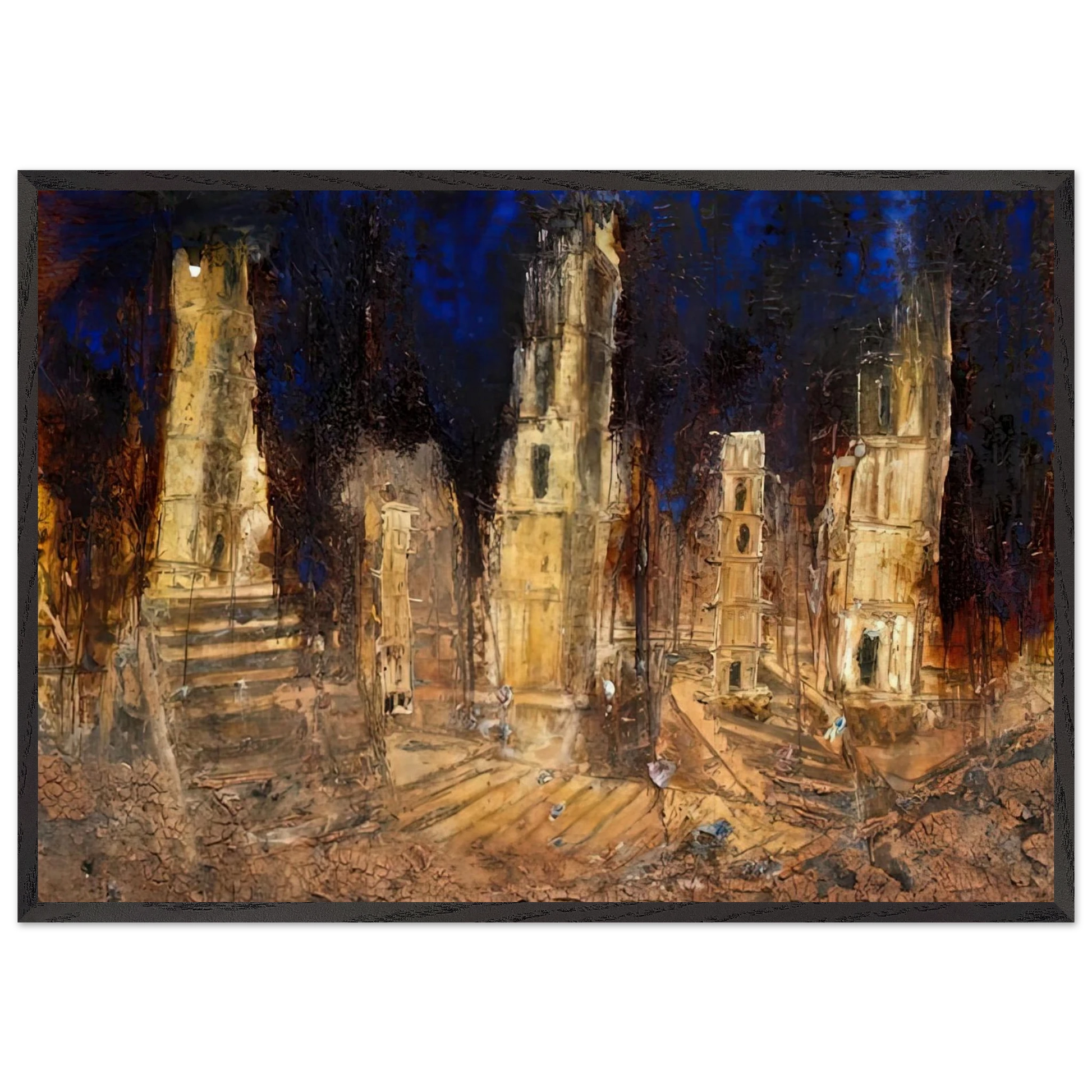 WALHALLA 2016 - Anselm Kiefer Framed Art Print – Black Wooden Frame - Default Title - -Framed Art Print