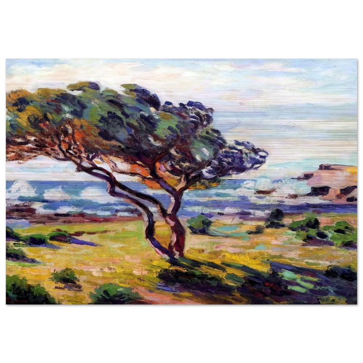 Rafales de vent, Le Brusc - 1911 - Armand Guillaumin Brushed Aluminum Print - 70x100 cm / 28x40 inches | Armand Guillaumin Aluminum Print | Armand Guillaumin Prints